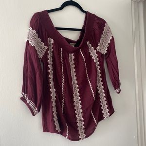 Lucky Brand embroidered top